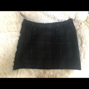 J.Crew Dark Plaid Wool Skirt